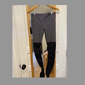Alo Goddess Leggings: Grey/Black Size Small